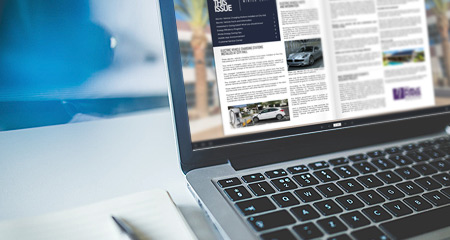 Laptop showing an MVU newsletter.