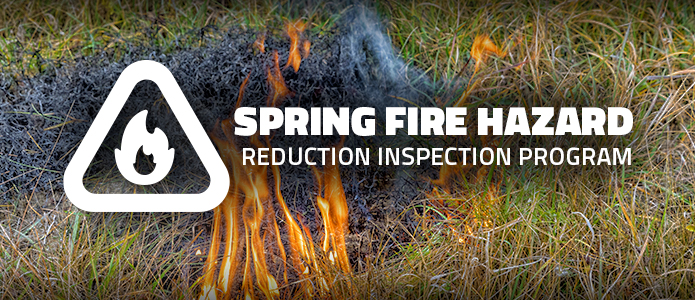 Moreno Valley Fire Department inspector checking a vacant property